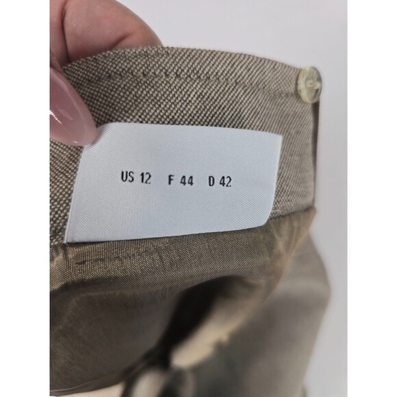 Akris Punto Womens Gray Taupe Tan Skirt Size 12 Flared Professional - Picture 8 of 10